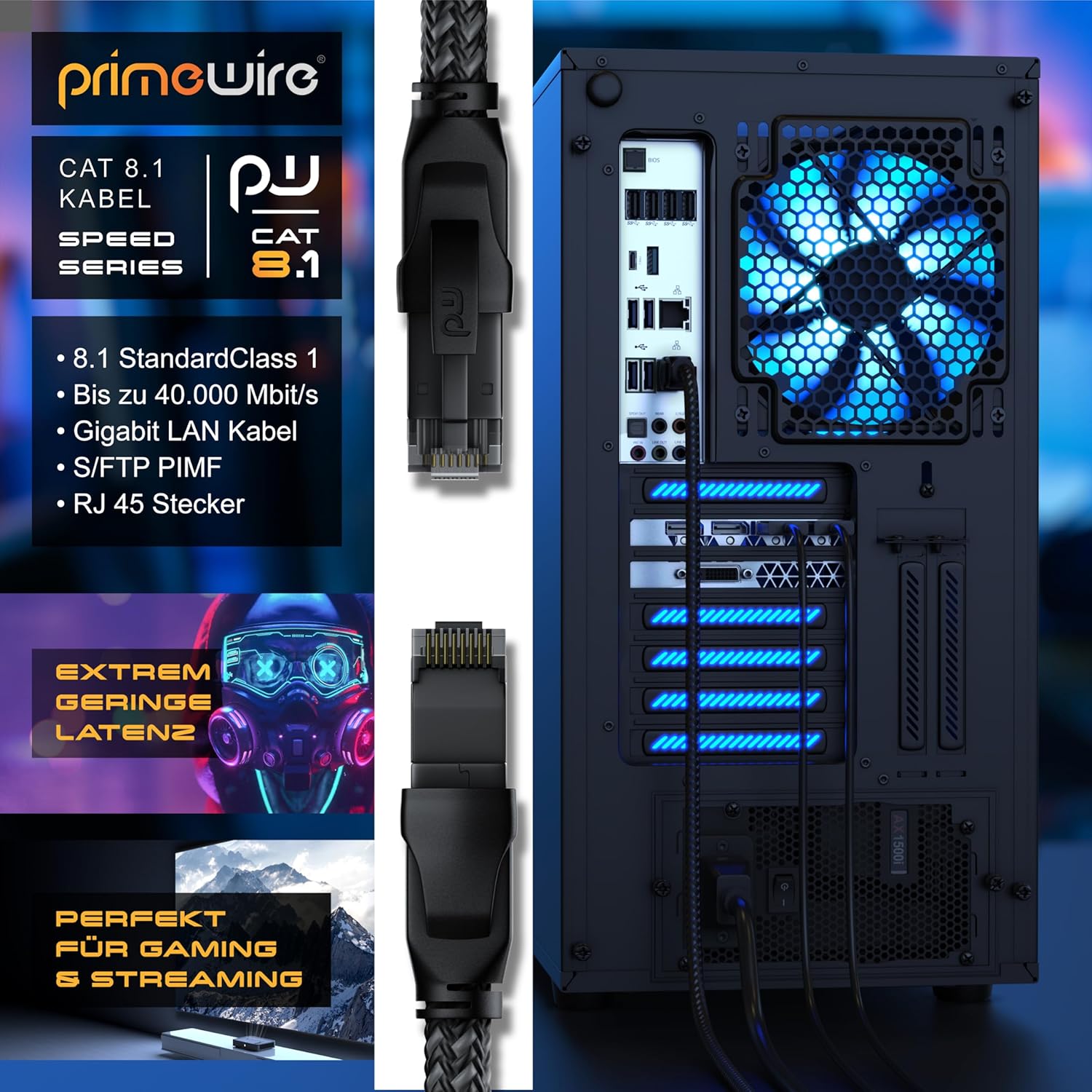 Thumbnail 1 de CSL CAT8.1 3m Netzwerkkabel 40 Gbit/s 🔌