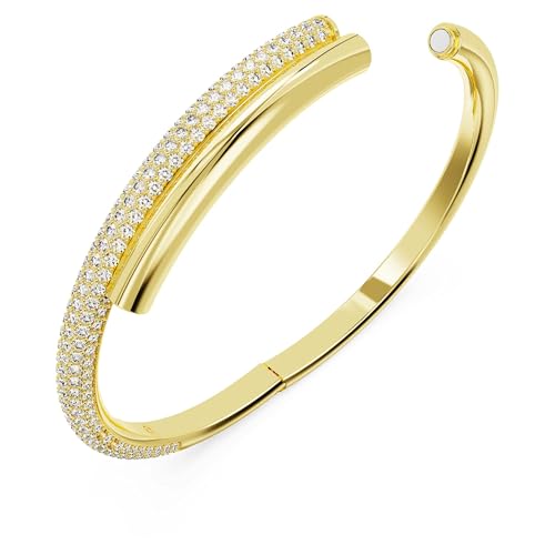Detalle de Swarovski Brazalete Dextera baño tono oro, blanco 💍