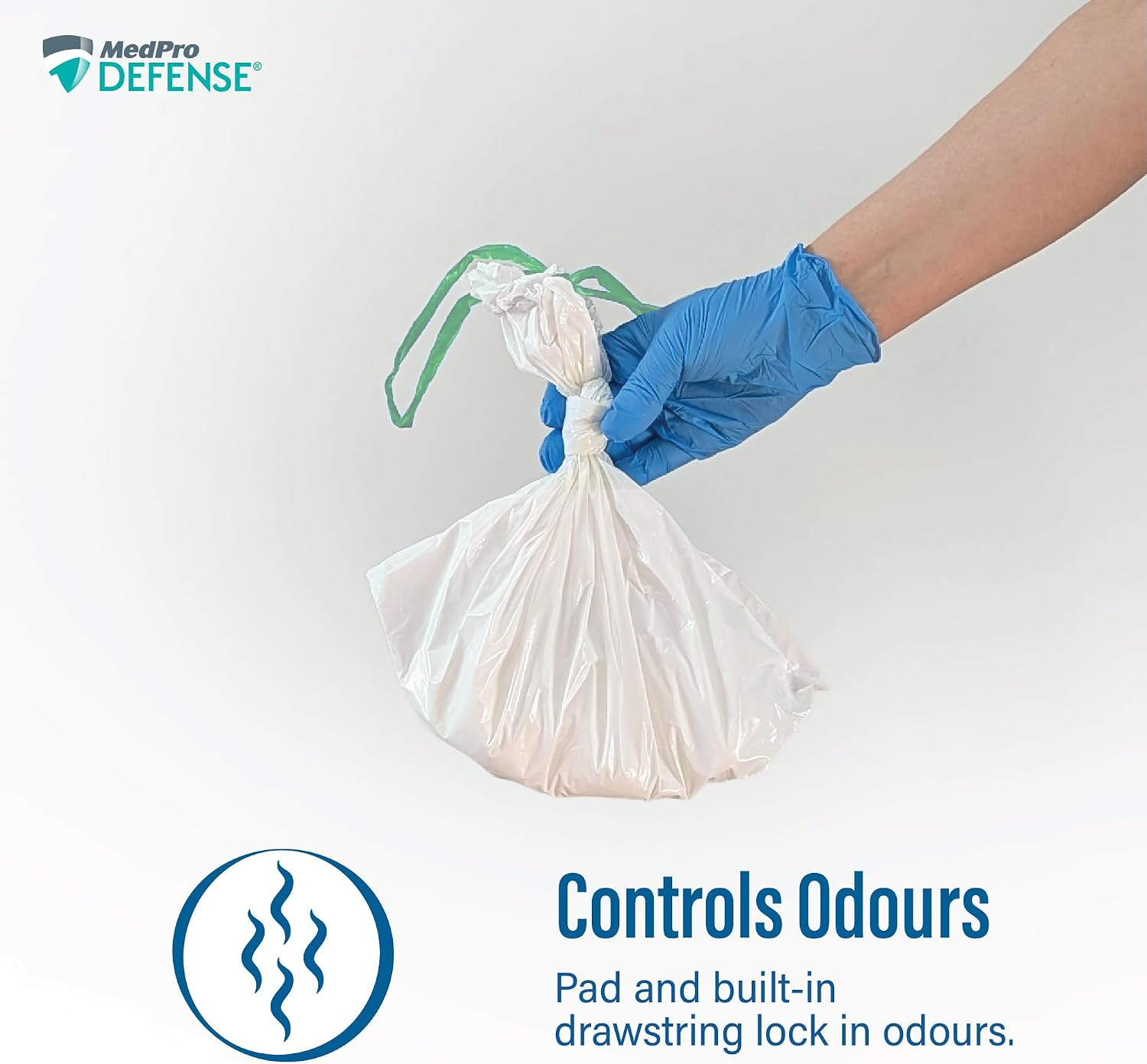 Detalle de MedPro ZORBI Disposable Commode Liners with Absorbent Pad, 100% PCR Plastic, 20 Count