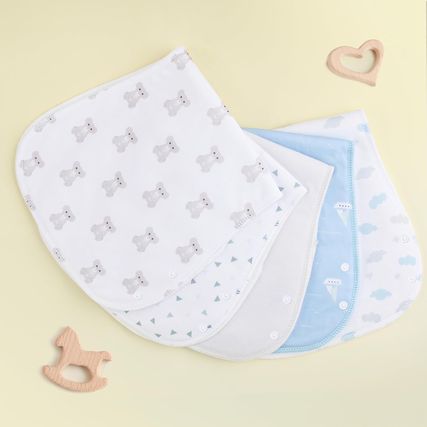 Detalle 2 de Benoxine 2-in-1 Burp Cloths & Bibs, 6-Pack ⚡