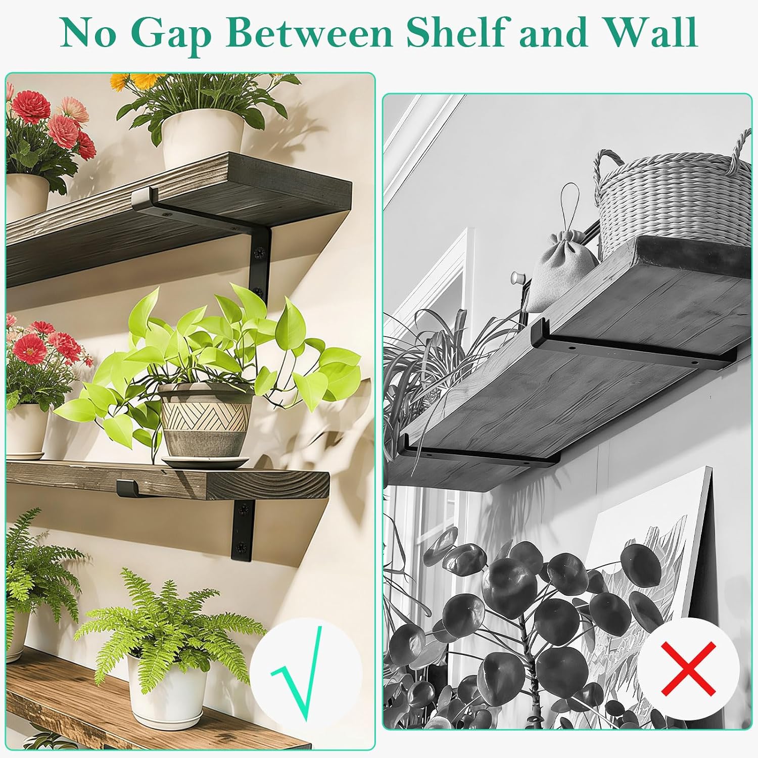 Thumbnail 3 de scicent 45386 Shelf Brackets, 10-Inch Black 4-Pack with Retaining Lips