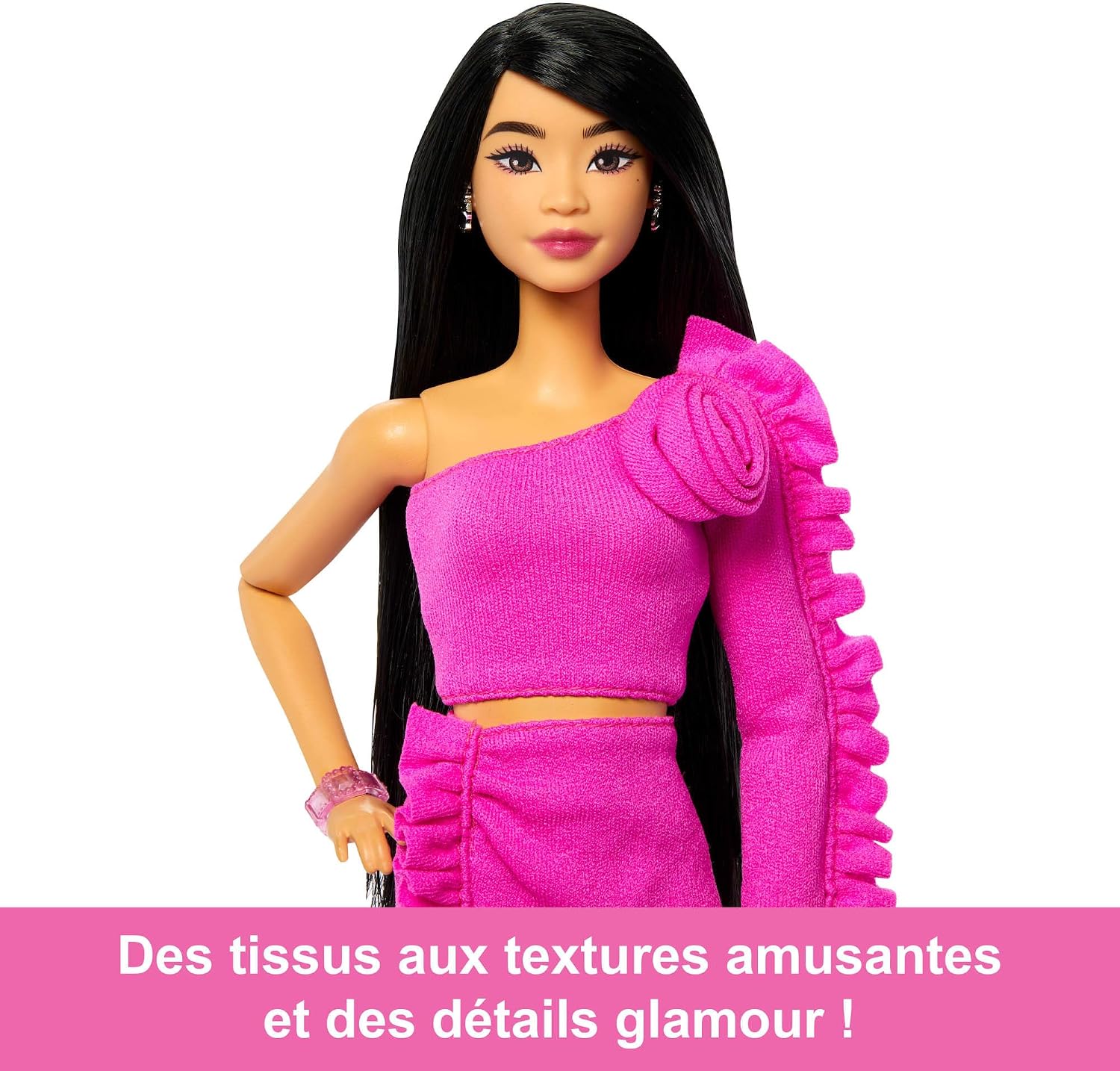Thumbnail 3 de Barbie Poupée Deluxe Style 2 – Barbiecore chic avec prothèse décorative et tenue rose HYV26