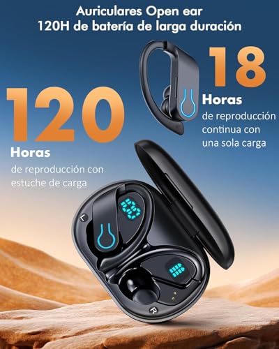 Thumbnail 1 de Paekole Auriculares Inalámbricos Deportivos con Gancho y Bluetooth 6.1