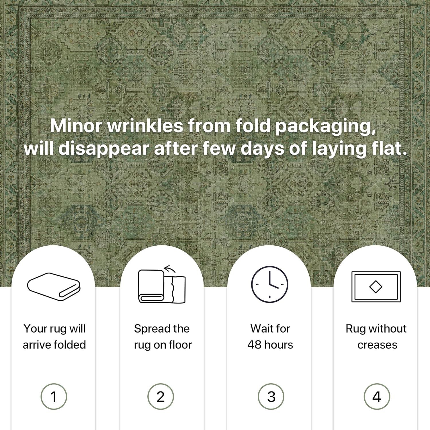 Thumbnail 6 de BEIMO Tapis Salon Vintage, 150x210 cm – Lavable en machine, antidérapant et écologique