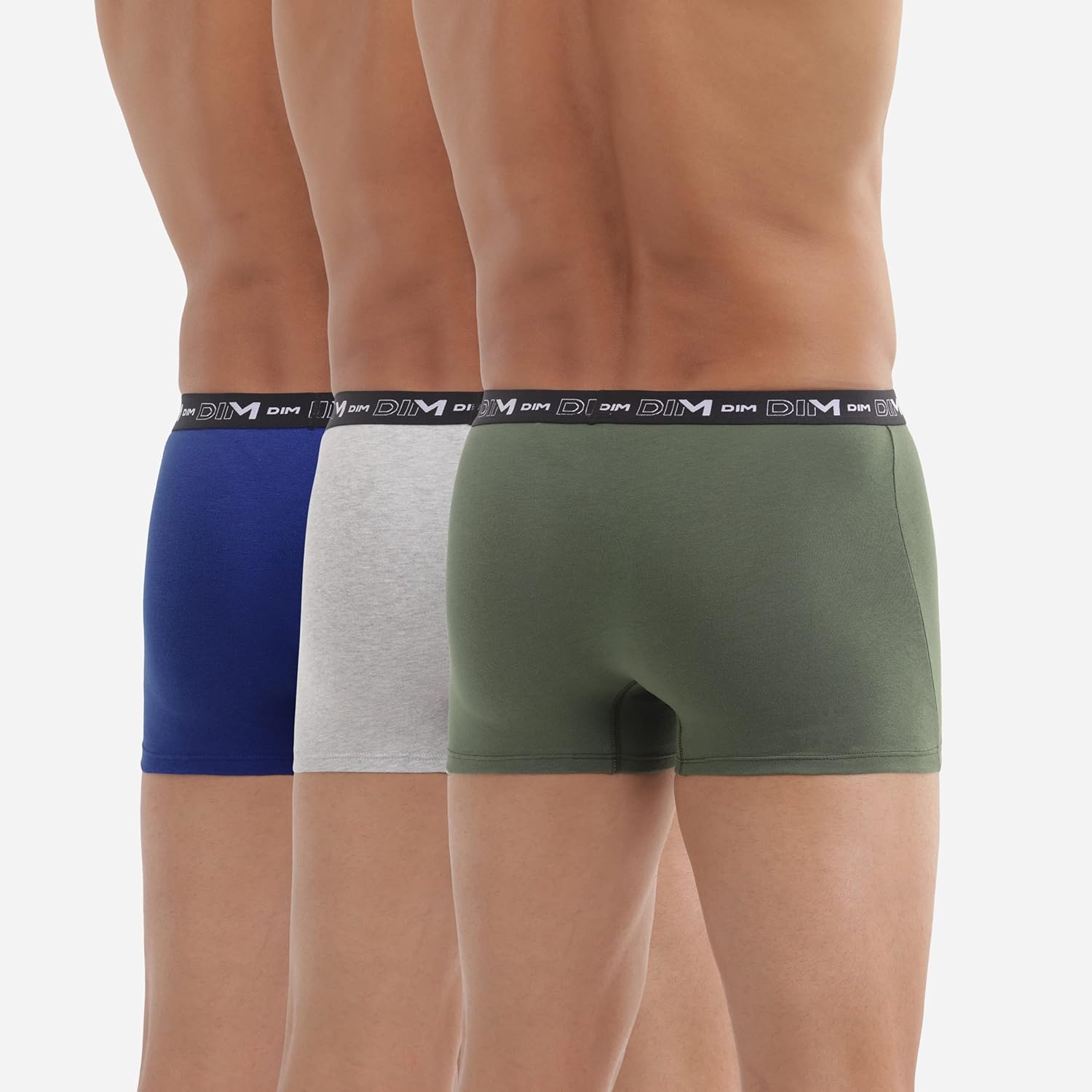Detalle de Lot de 3 boxers homme DIM en coton stretch respirant (sans étiquette)