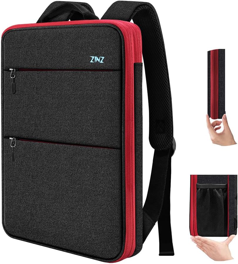 Detalle de ZINZ Slim & Expandable Laptop Backpack Water Resistant