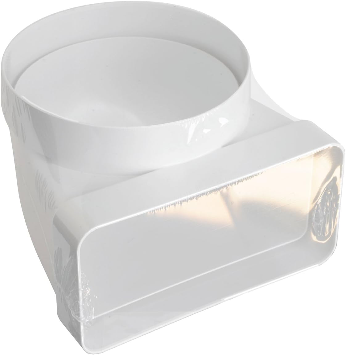 Thumbnail 1 de Ventilation CGV126B courbe verticale en ABS – Conduit rond vers rectangulaire 100 mm, 120 x 60 mm