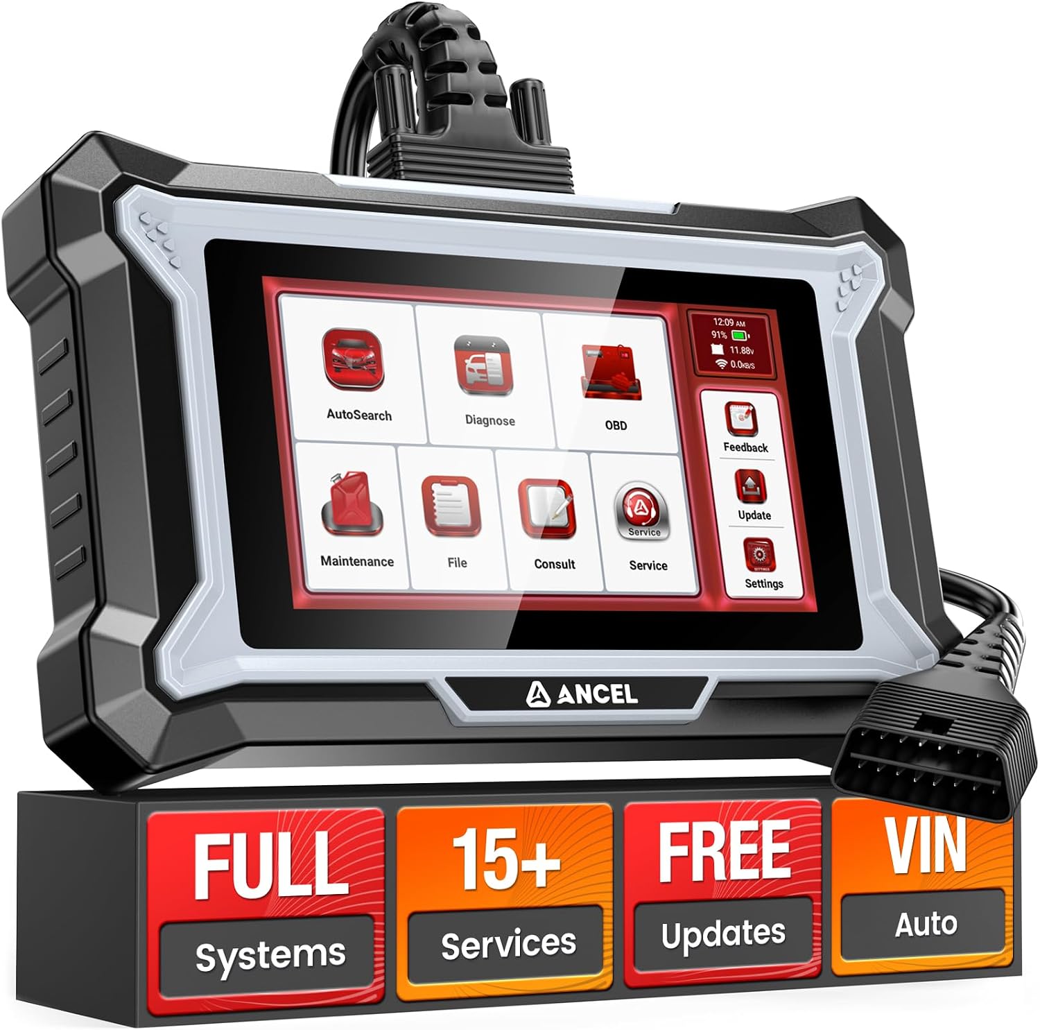 Detalle de ANCEL DS200 OBD2 Scanner 15+ Resets