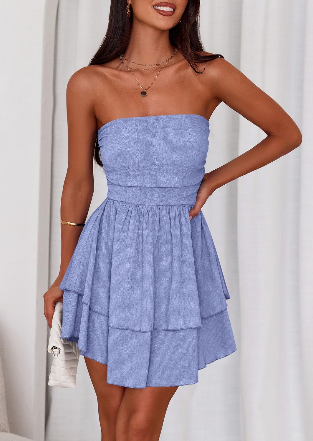 Thumbnail 6 de PRETTYGARDEN Women's 2026 Summer Strapless Tube Mini Dress