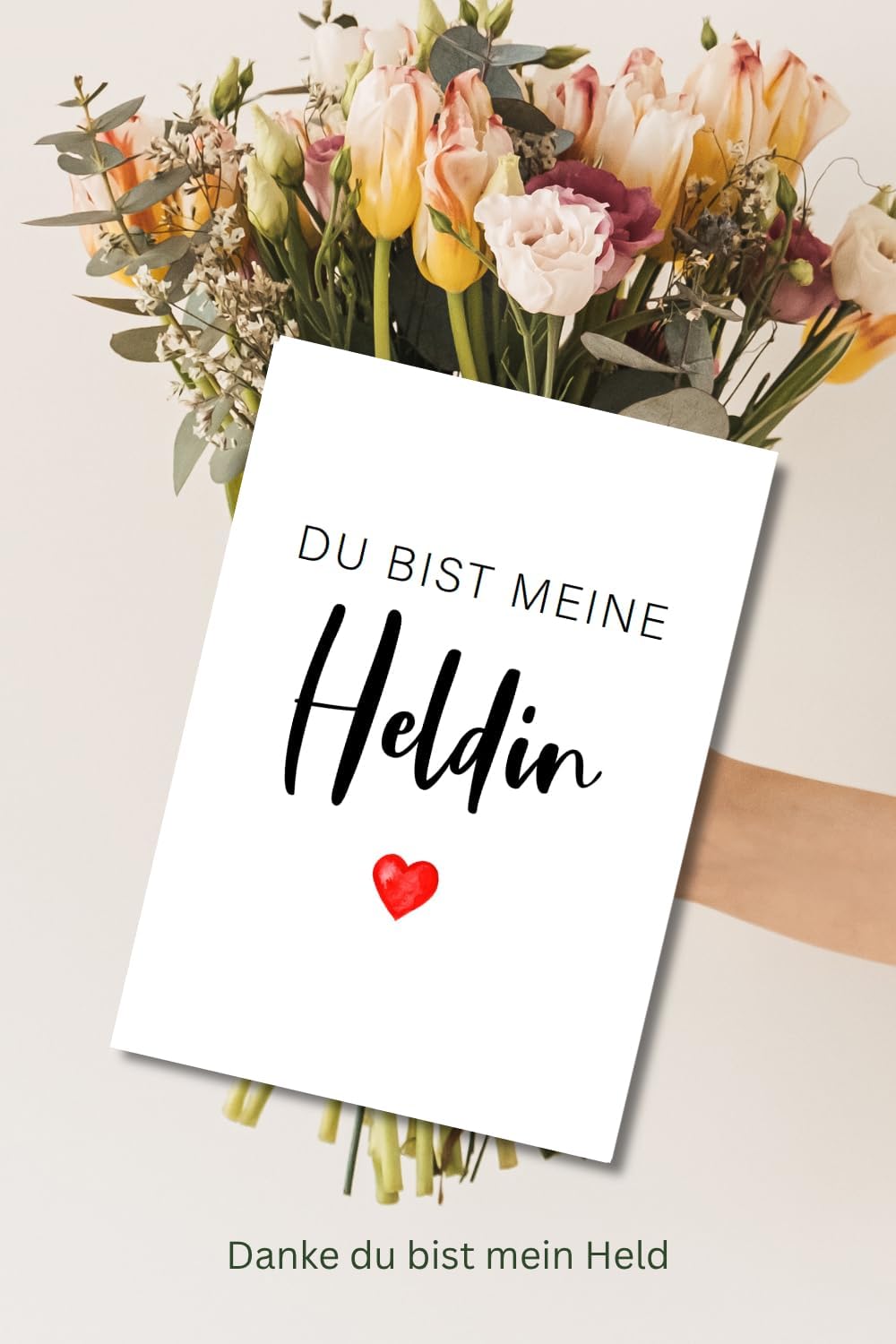 Thumbnail 6 de The Life Barn Postkarte mit Umschlag: Du bist meine Heldin – Dankeskarte für Pflegerinnen und Betreuerinnen
