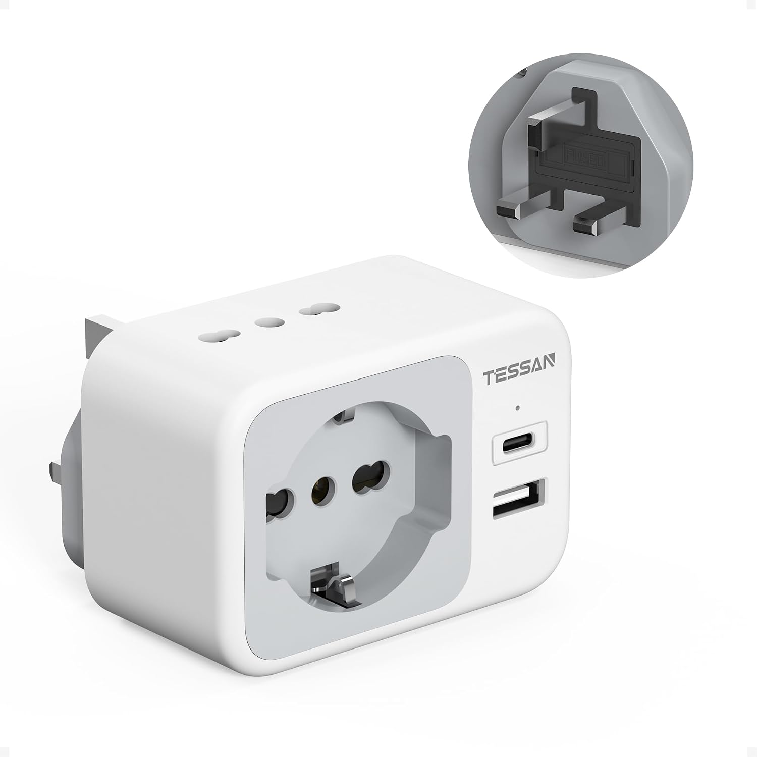 Detalle de TESSAN Adattatore Presa Inglese Tipo G 3250 W