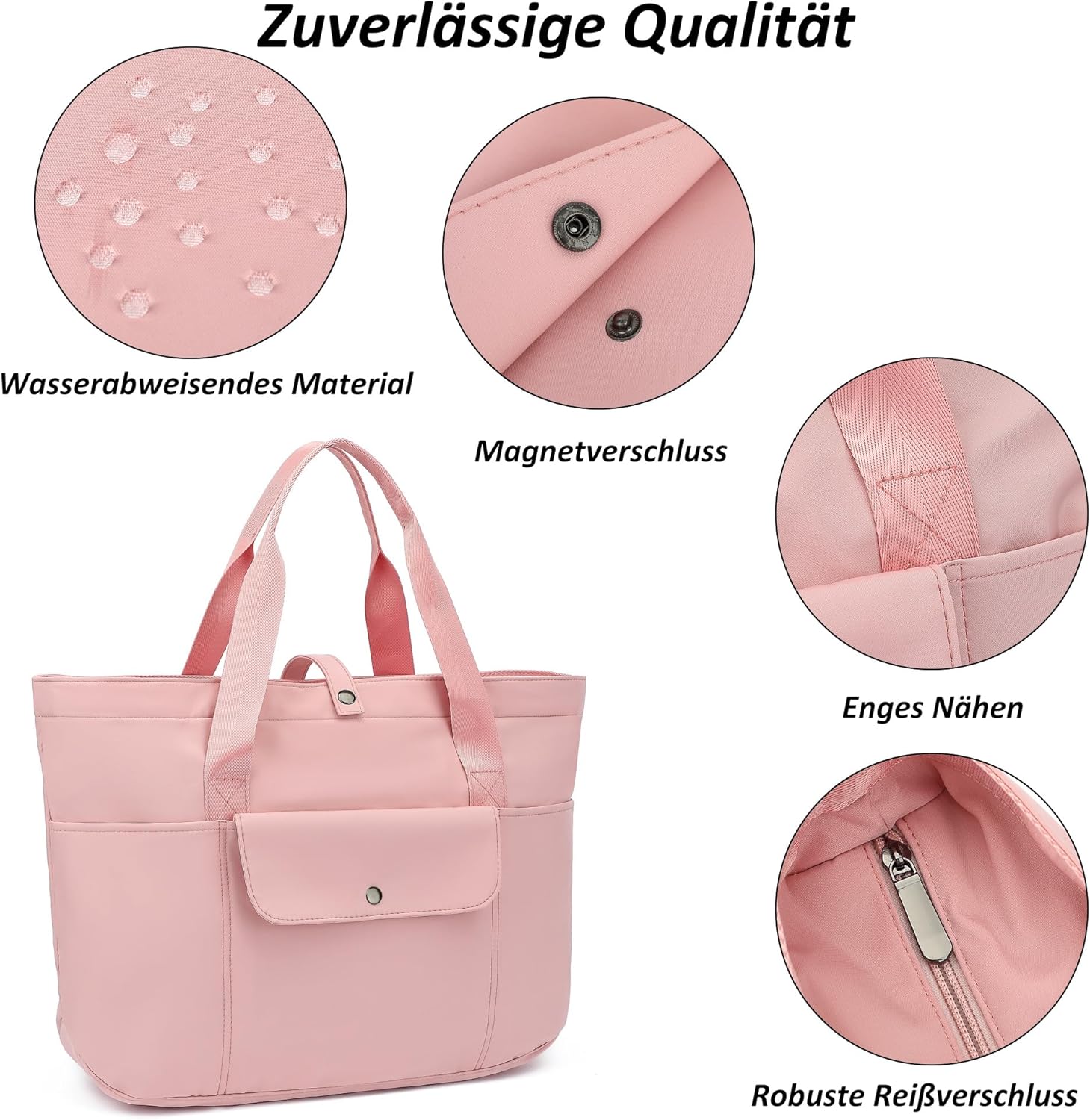 Thumbnail 3 de TANTOMI Handtasche für Damen – geräumige Strand-/Arbeits-/Sporttasche mit Laptop-Platz