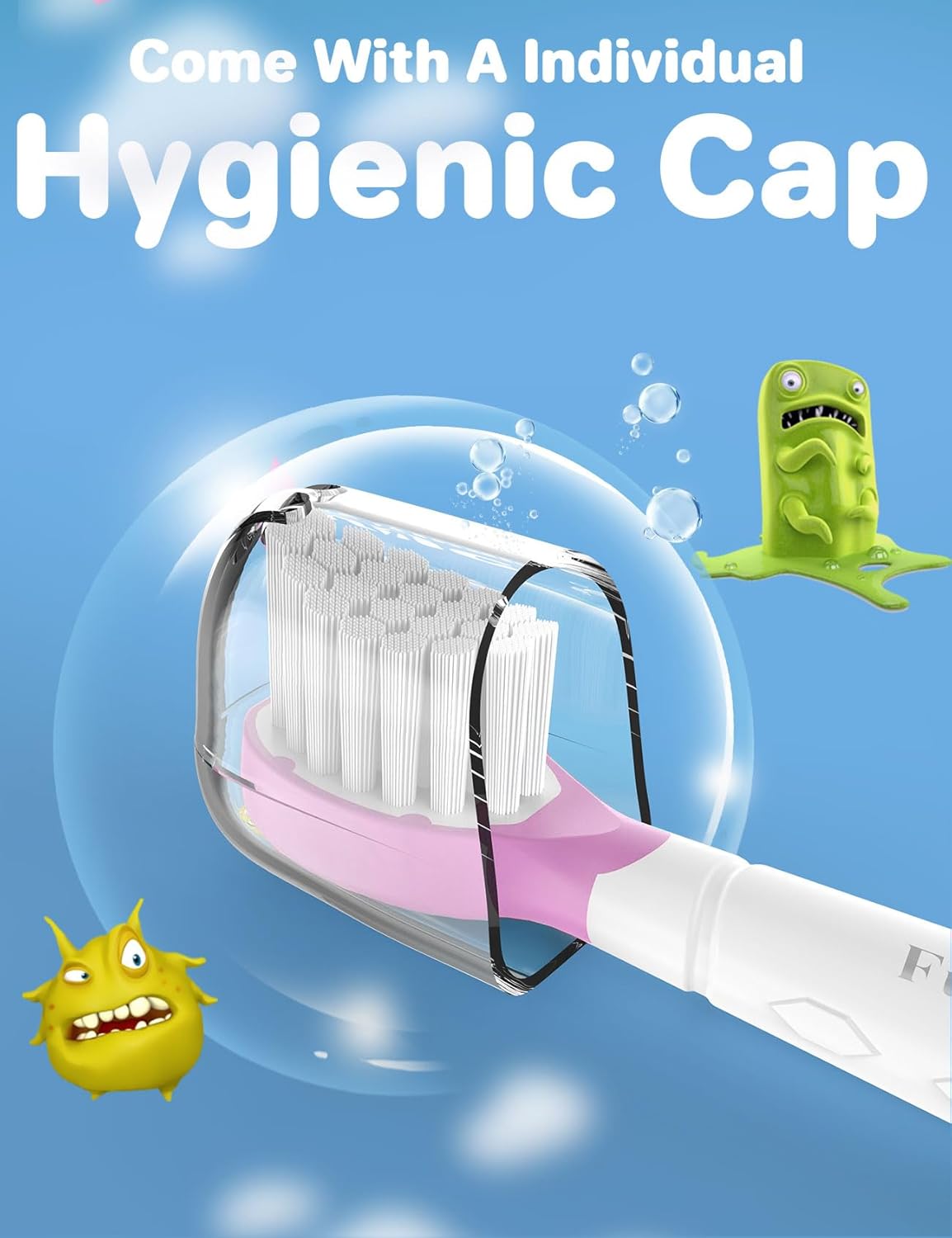 Thumbnail 6 de Kids Replacement Heads for Philips Sonicare: 8-Pack (Pink & Blue) for 3+ Years Old
