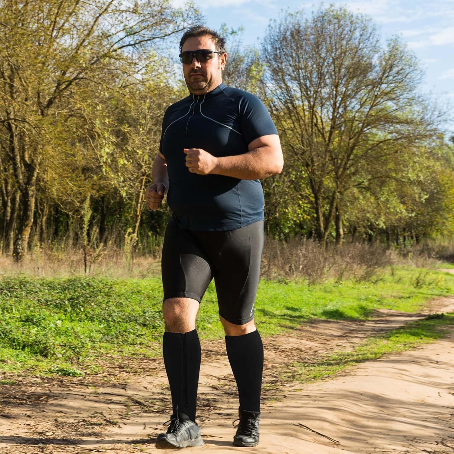 Thumbnail 4 de PUTUO Bas de contention Grande Taille : Chaussettes à zip ouverture et bout ouvert, XXL à 7XL