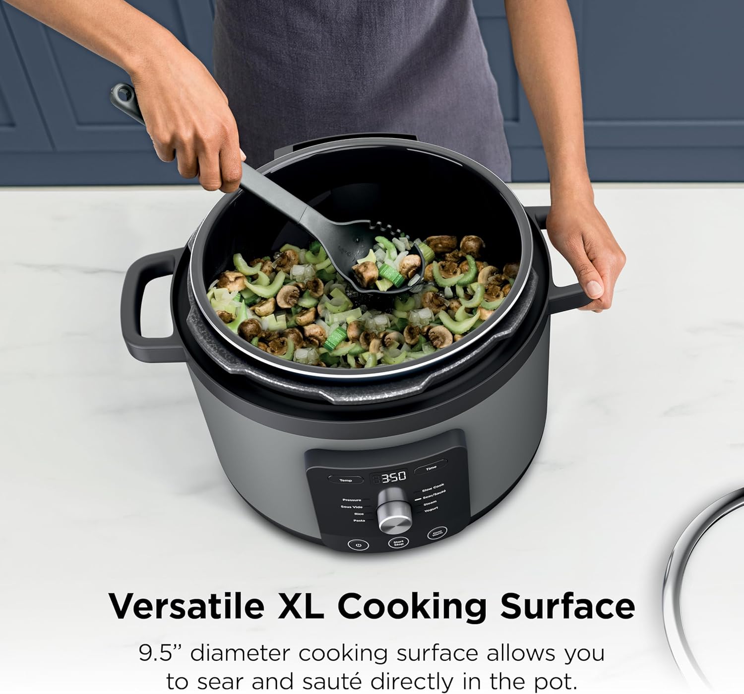 Thumbnail 3 de Ninja HyperHeat 9-in-1 Electric Pressure Cooker (6.5 Qt) PFAS-Free Pot, Dark Gray | PC201GY