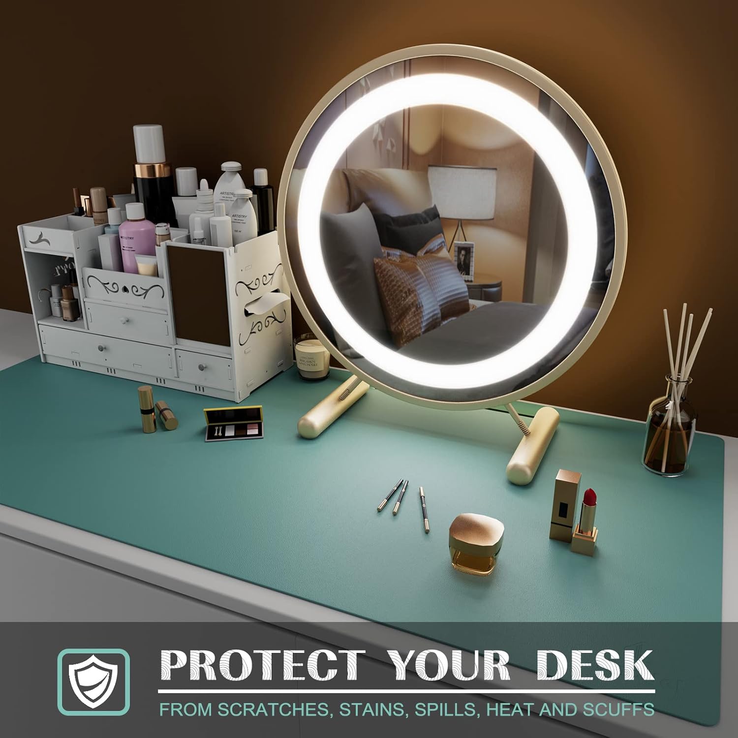Thumbnail 5 de K KNODEL Small Office leather-look desk mat (60x35cm) – green