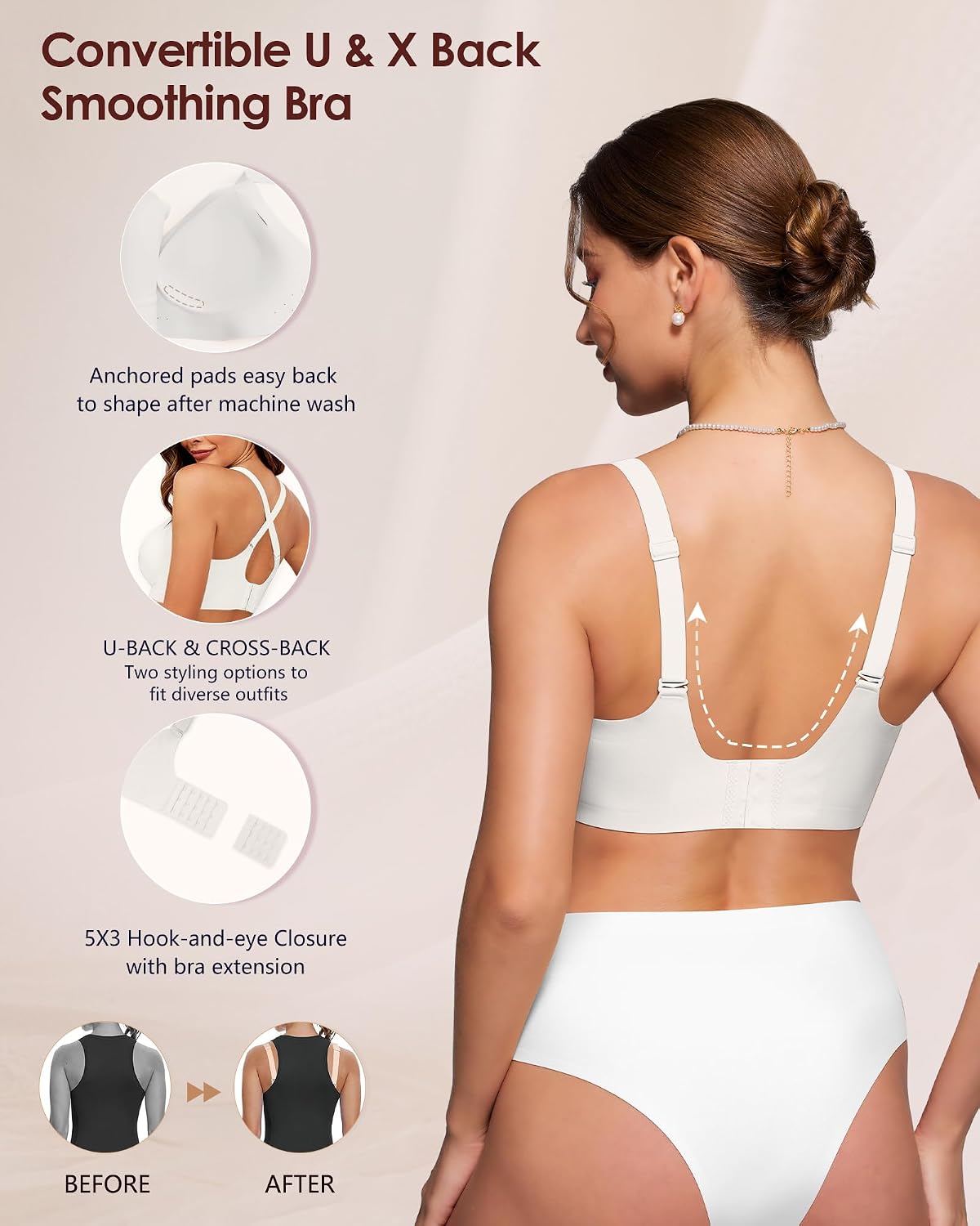 Detalle de As Fairy Wireless Jelly No Underwire Full Coverage Airholes Bra
