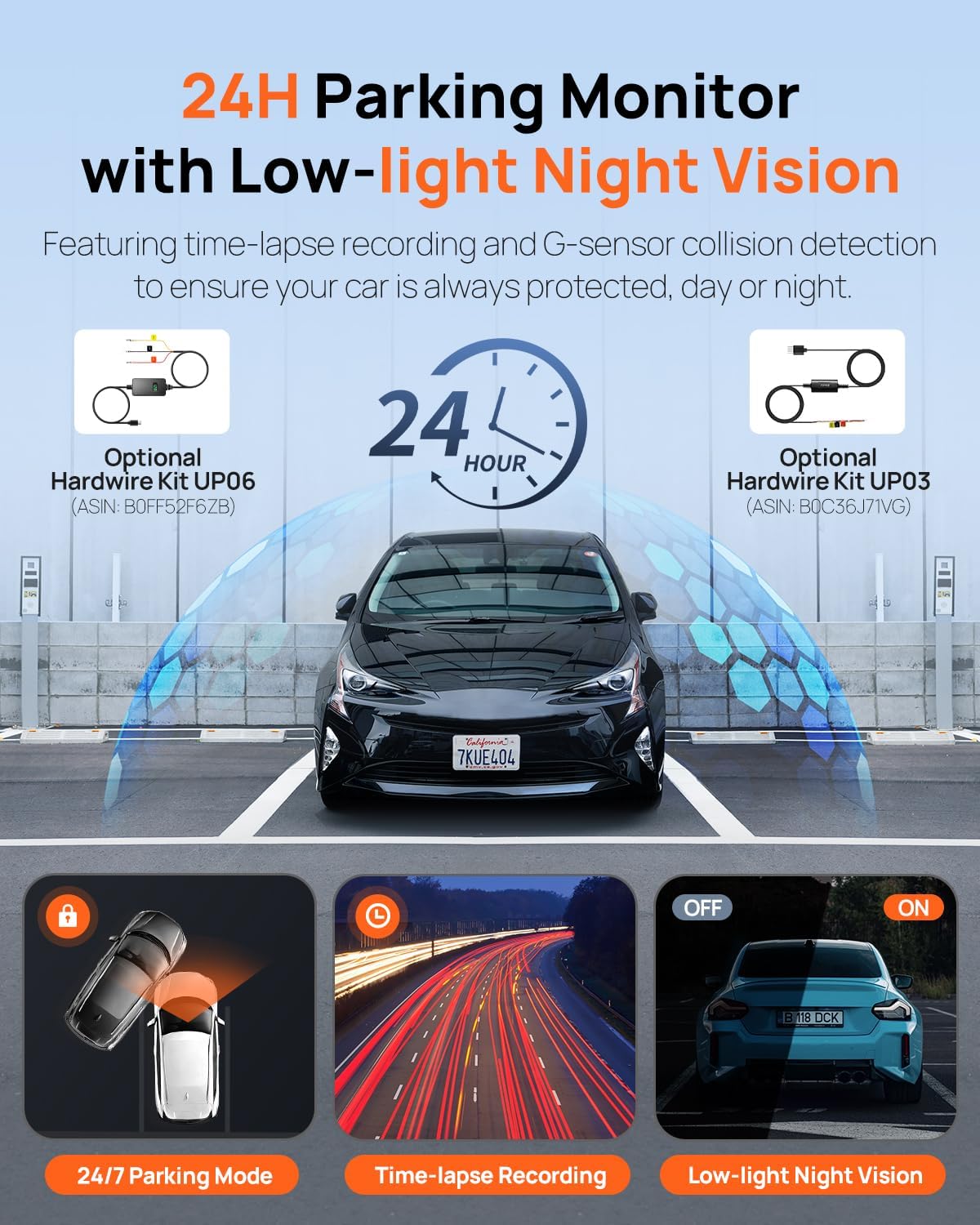 Thumbnail 3 de 70mai Dash Cam Front and Rear A410 (2.5K+1080P) with HDR, GPS & Wi‑Fi, 64GB card included
