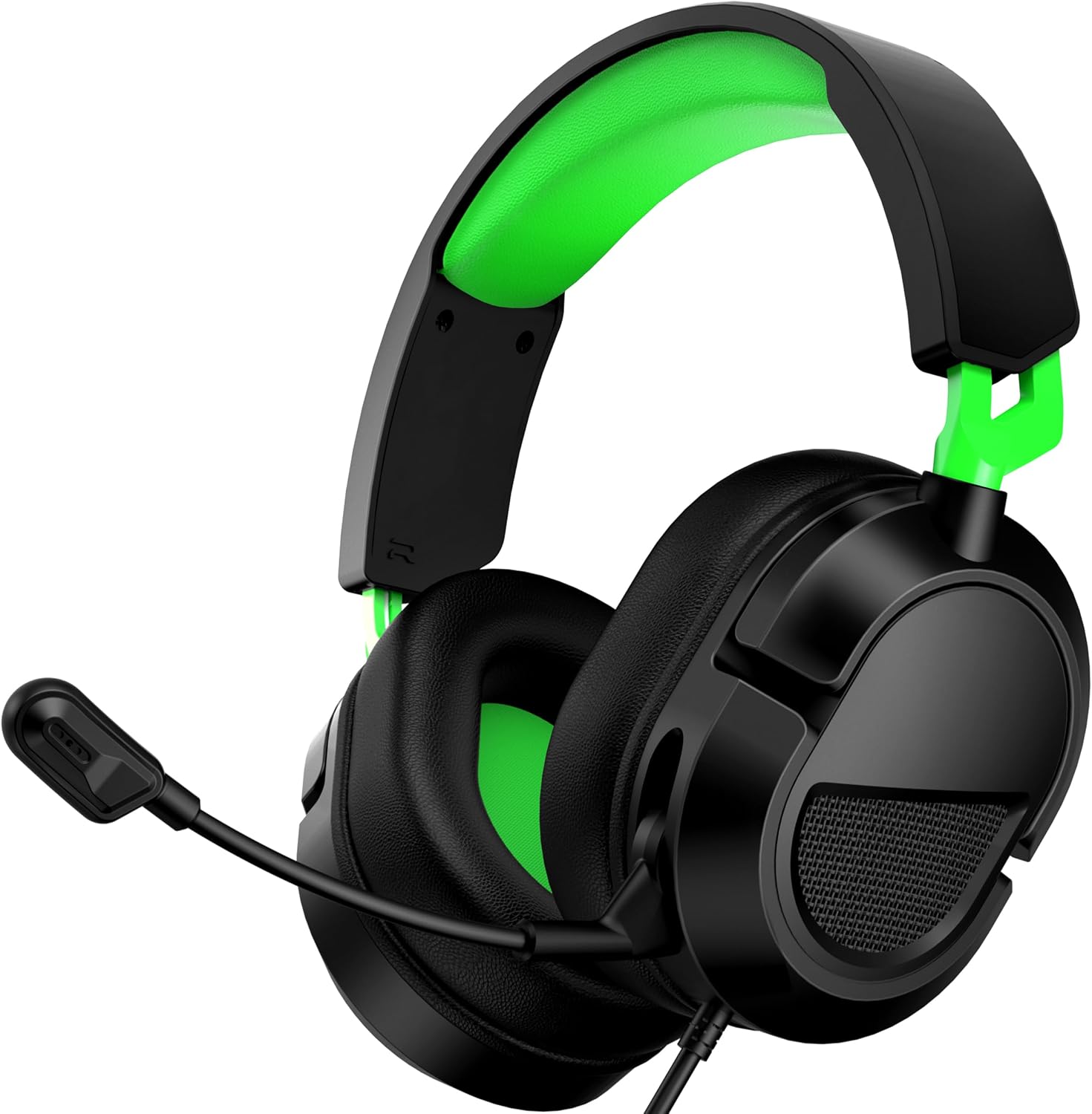 Detalle de AOC CM7009 Wired Gaming Headset, 40mm Drivers, 79-Inch Cable, Green