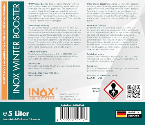 Detalle 2 de INOX® Pool Wintermittel 5L – Hochwertiges Überwinterungsmittel & Algizid von INOX-LIQUIDSYSTEMS