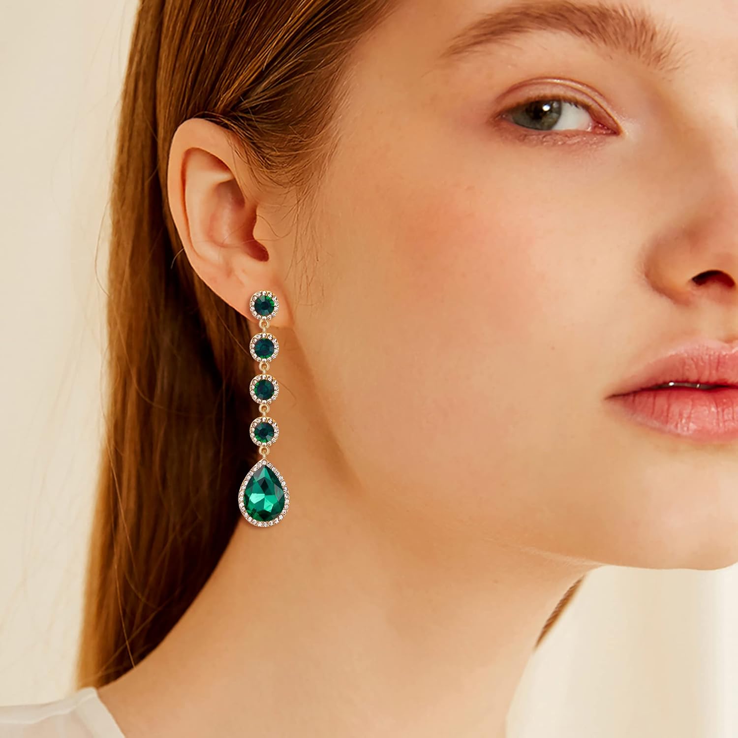 Thumbnail 2 de Boucles d’oreilles Clearine Femme Elégant Mariée en cristal goutte d’eau, ton argent