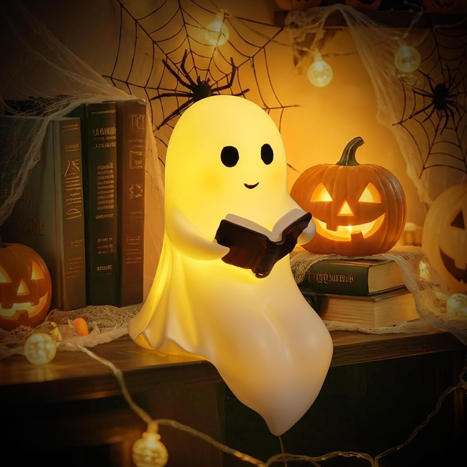 Detalle de AYESY P3-YLKSDLA251127-FBA spookleeslamp van hars met led