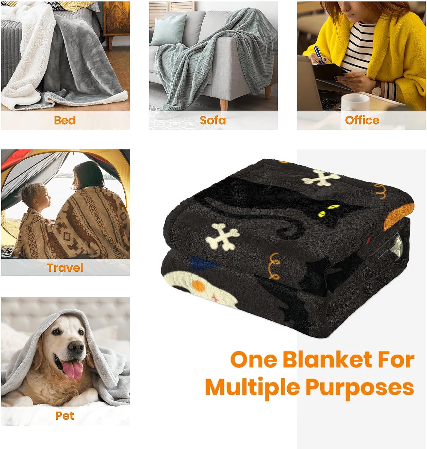 Thumbnail 6 de JOOCAR Flannel Throw Blanket 150x200 cm 🛋