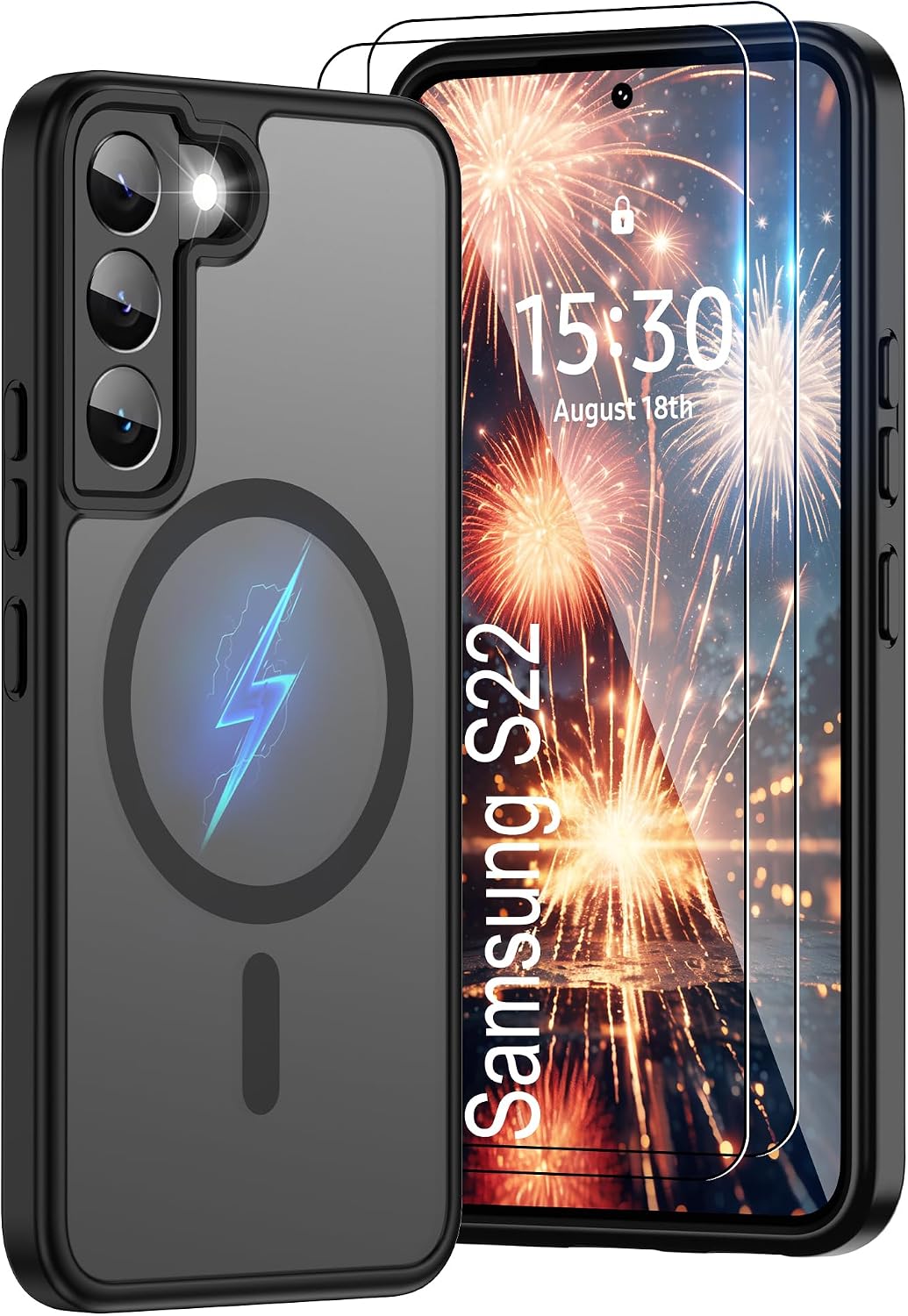 Detalle de Pilaru Magnetic Samsung S22 case with 2 screen protectors