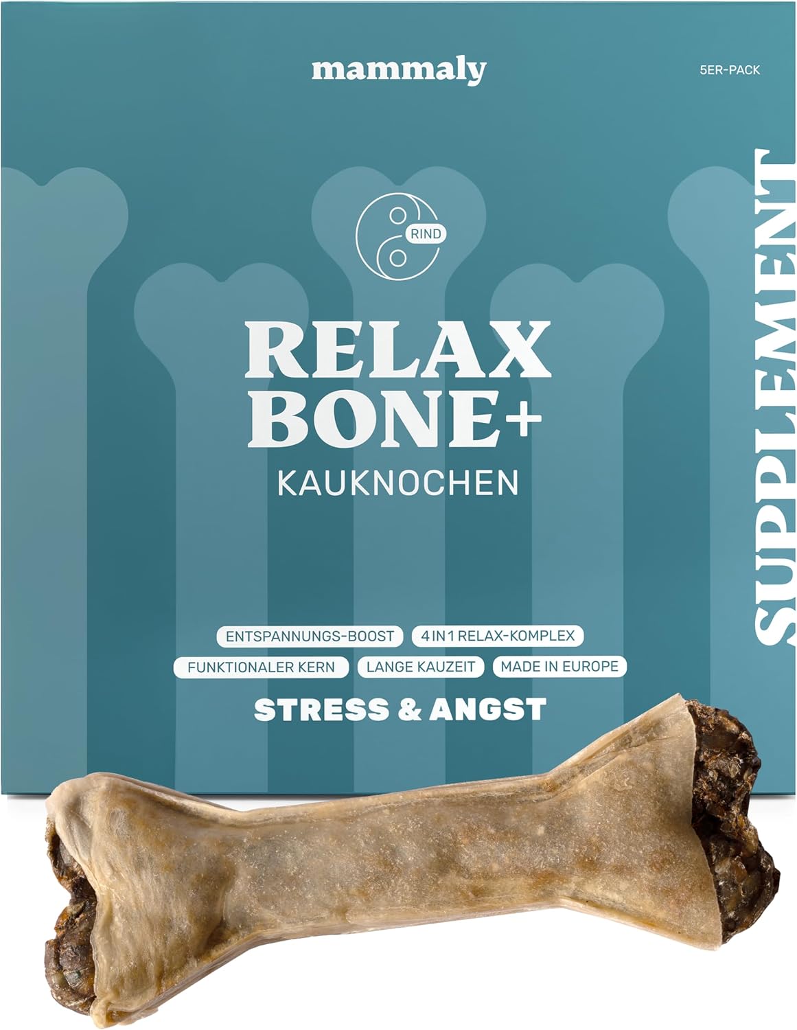 Detalle 2 de mammaly Relax Bone+ Entspannungs-Kauknochen 12cm