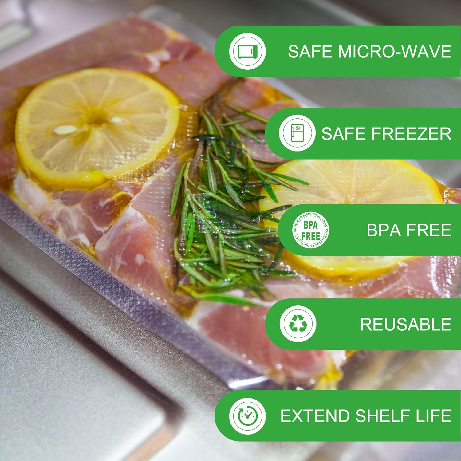 Thumbnail 4 de KitchenBoss Sacs Sous Vide 3 Packs 20/28x300cm