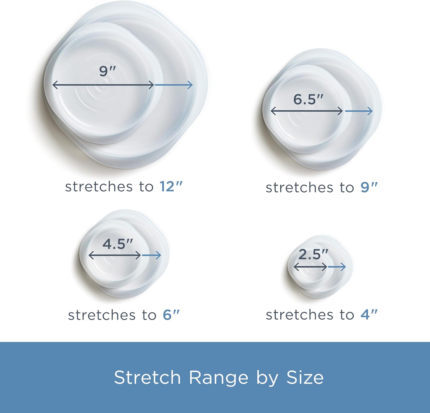 Thumbnail 3 de Stasher Premium Reusable Silicone Stretch Lids 4-pack 🥣
