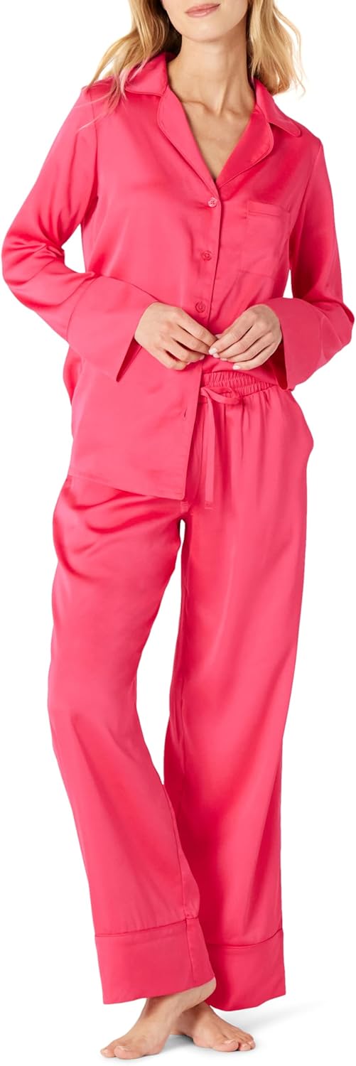 Thumbnail 6 de Amazon Essentials Damen Satin-Pyjamaset mit Hemd und Hose