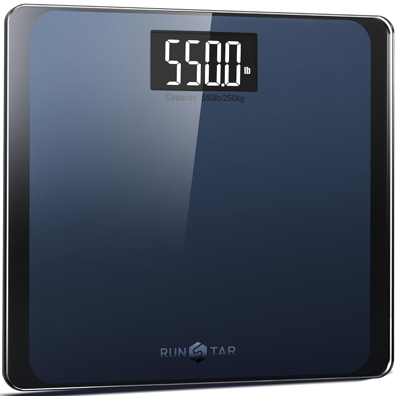 Detalle de RunSTAR BG1911 personenweegschaal tot 550 lb met breed platform en LCD-display