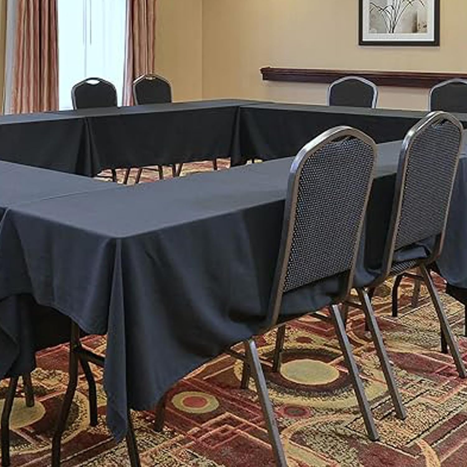 Detalle de 10-Pack Black 60x126 Inch Tablecloths for 8-Foot Rectangular Tables
