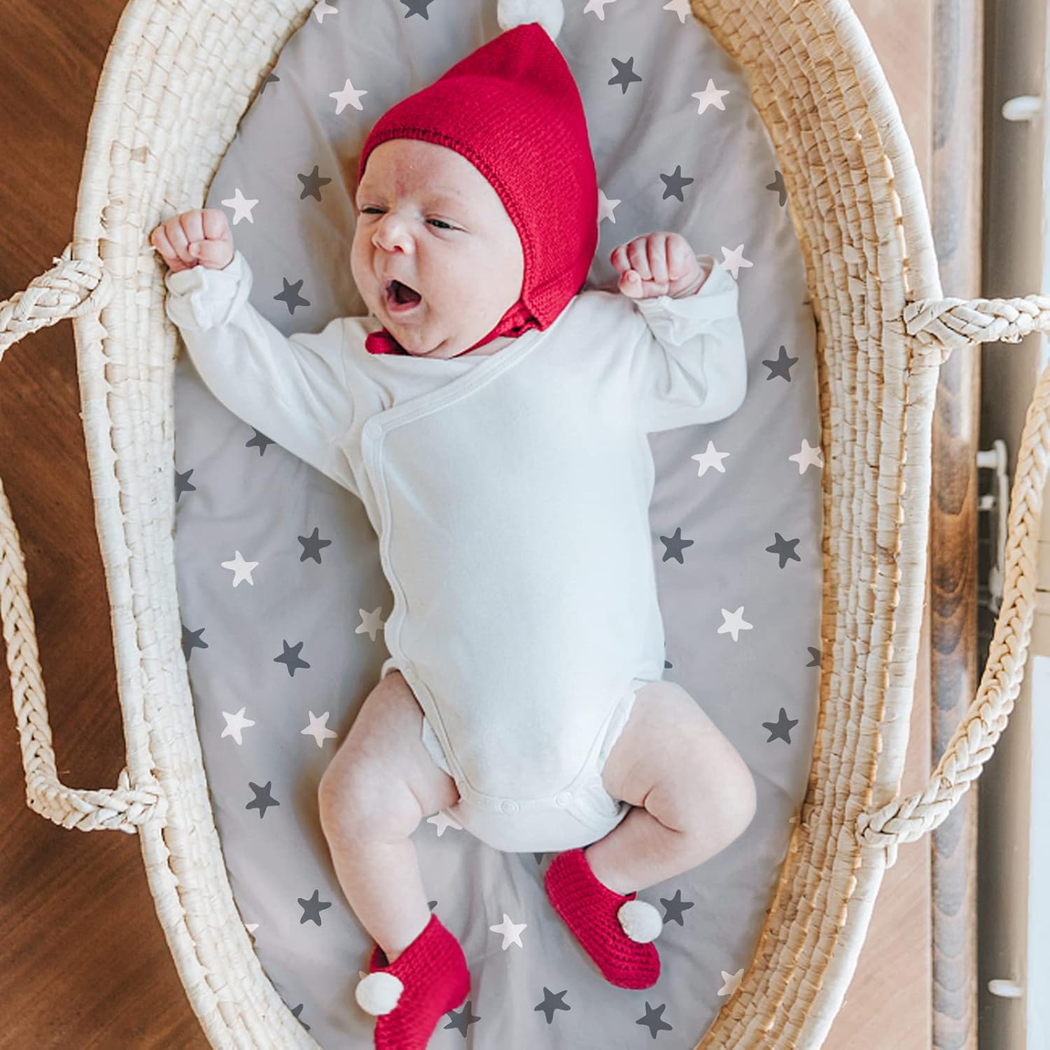 Thumbnail 5 de GLLQUEN Baby Moses Basket Fitted Sheets