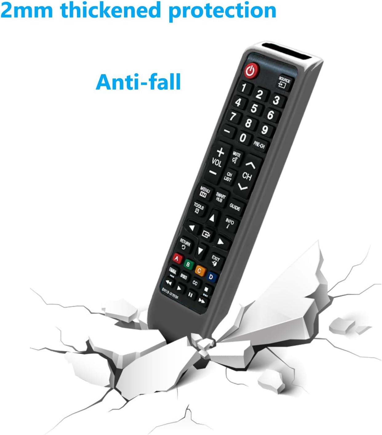 Thumbnail 5 de [2 Pack] YAREETY Glowing Remote Cover Replacement for Samsung TV Remote – universal silicone sleeve with lanyard