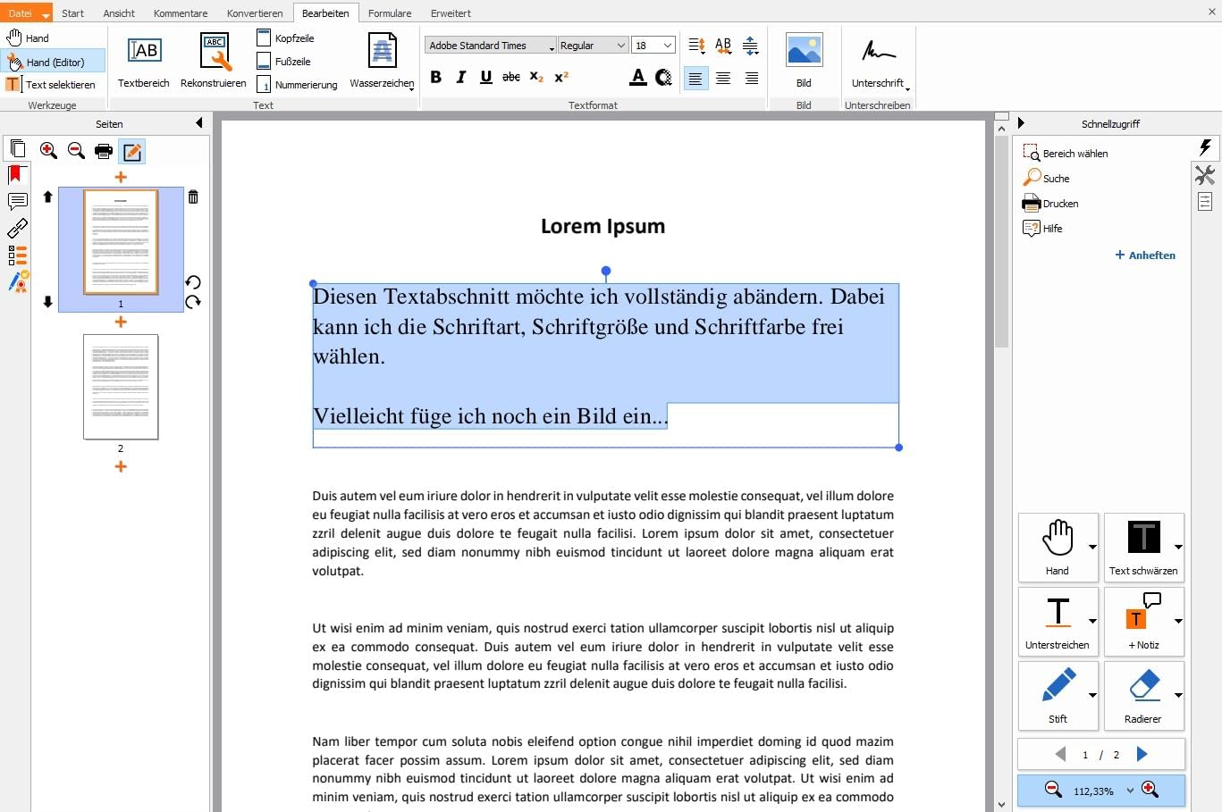 Detalle de PDF Director 3 Plus für Windows: PDFs bearbeiten, konvertieren, kommentieren und schwärzen
