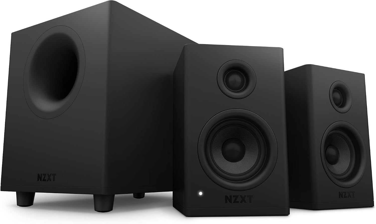 Detalle 2 de NZXT Relay Speakers AP-SPKB2-JP アンプ内蔵PCスピーカー ブラック、MDF筐体・80Wピーク出力