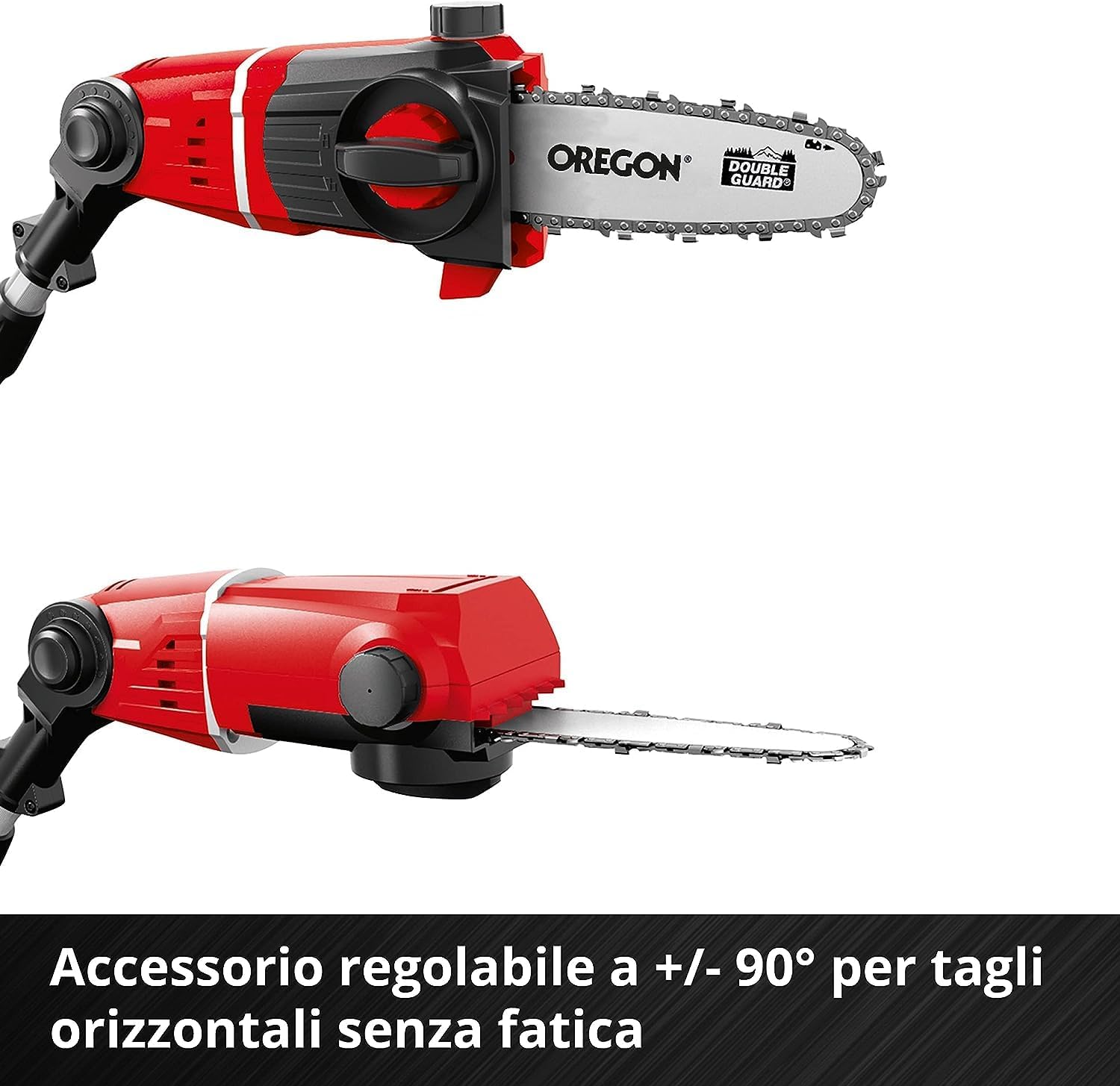 Detalle de Einhell Utensile multifunzione a batteria GE-HC 18 Li T-Solo: 2 in 1 tagliasiepi e sega a catena (18 V) senza batteria né caricabatterie
