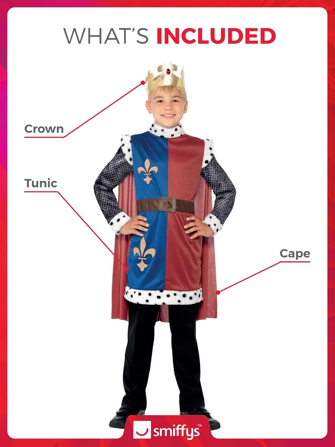 Thumbnail 3 de Smiffys King Arthur Costume Age 4-6