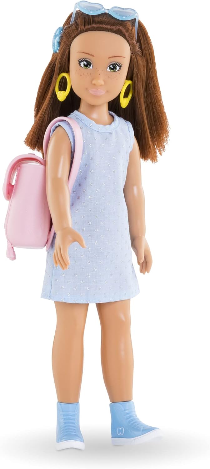 Thumbnail 4 de Corolle Girls Zoe Shopping Surprise Ankleidepuppe mit Ohrringen und 6 Überraschungen (28 cm), Vanilleduft, ab 4 Jahren