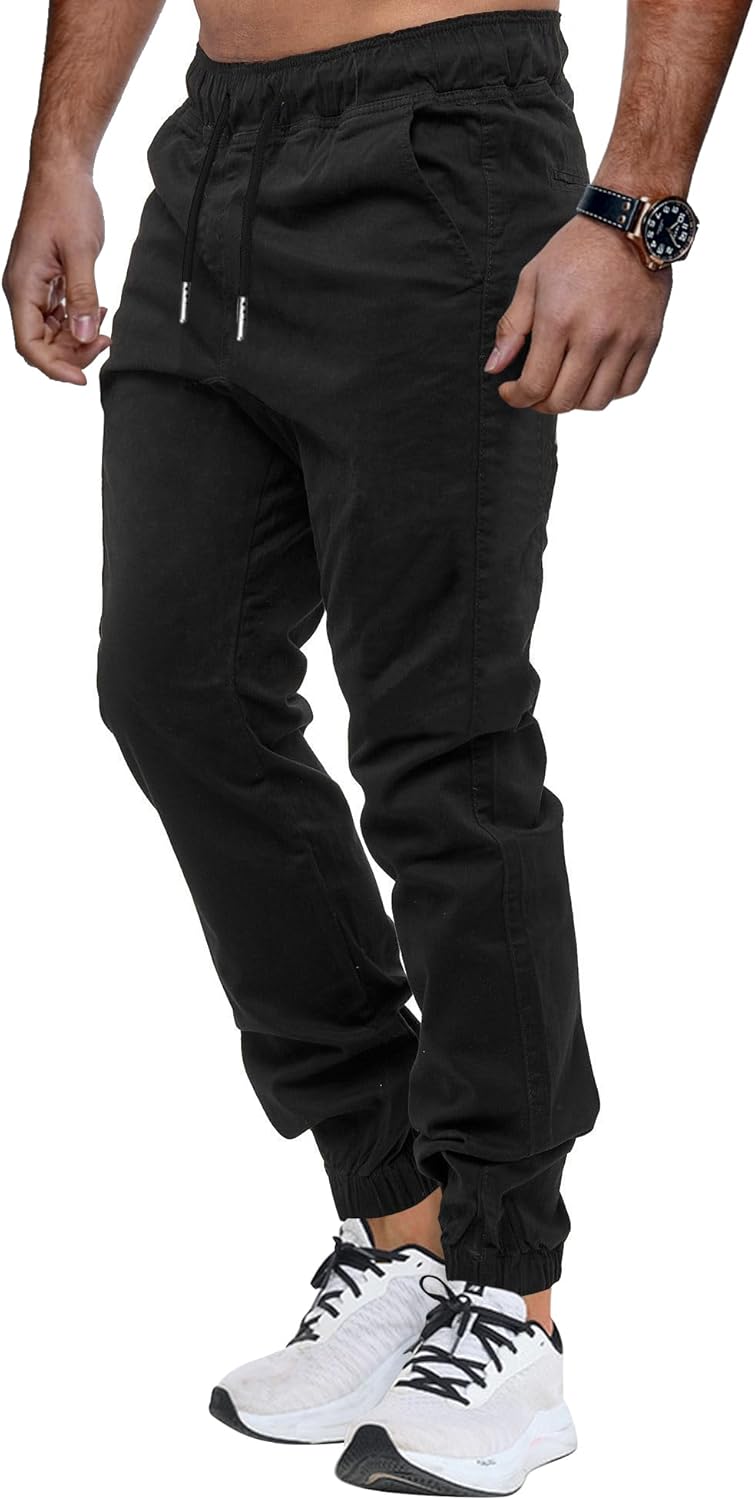 Detalle de VMSUCIJ Mens Cargo Trousers Joggers for Men – UK Work Outdoor Cotton Multi-Pocket Pants