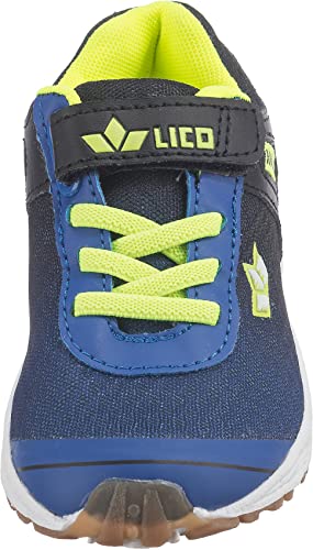 Detalle de Lico Unisex BARNEY VS Hallenschuhe für Kinder – Blau/Schwarz/Lemon, Größe 39 EU