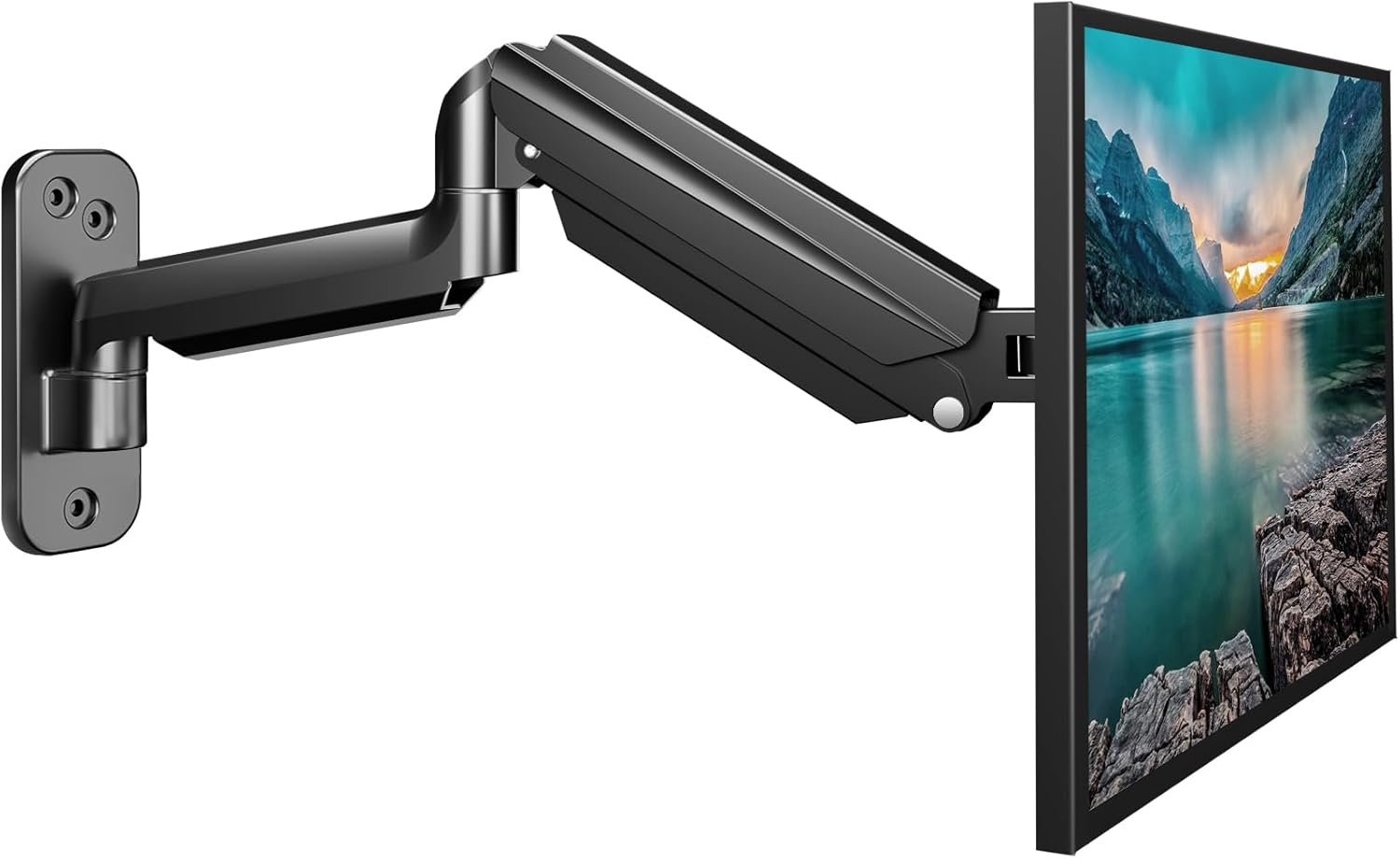 Detalle de suptek Monitor-Wandhalterung 13–32 Zoll mit Gasfeder, VESA 75x75/100x100, Weiß