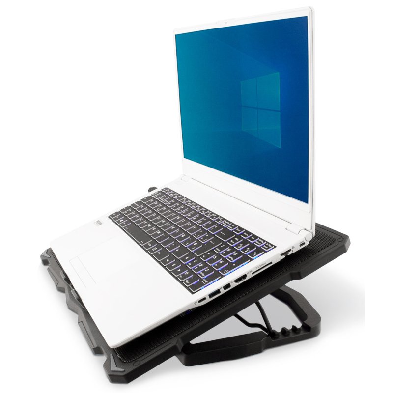 Detalle 2 de CoolBox COO-NCP17-V5: base refrigeradora para portátil de hasta 17,3" con 5 ventiladores y atril ajustable