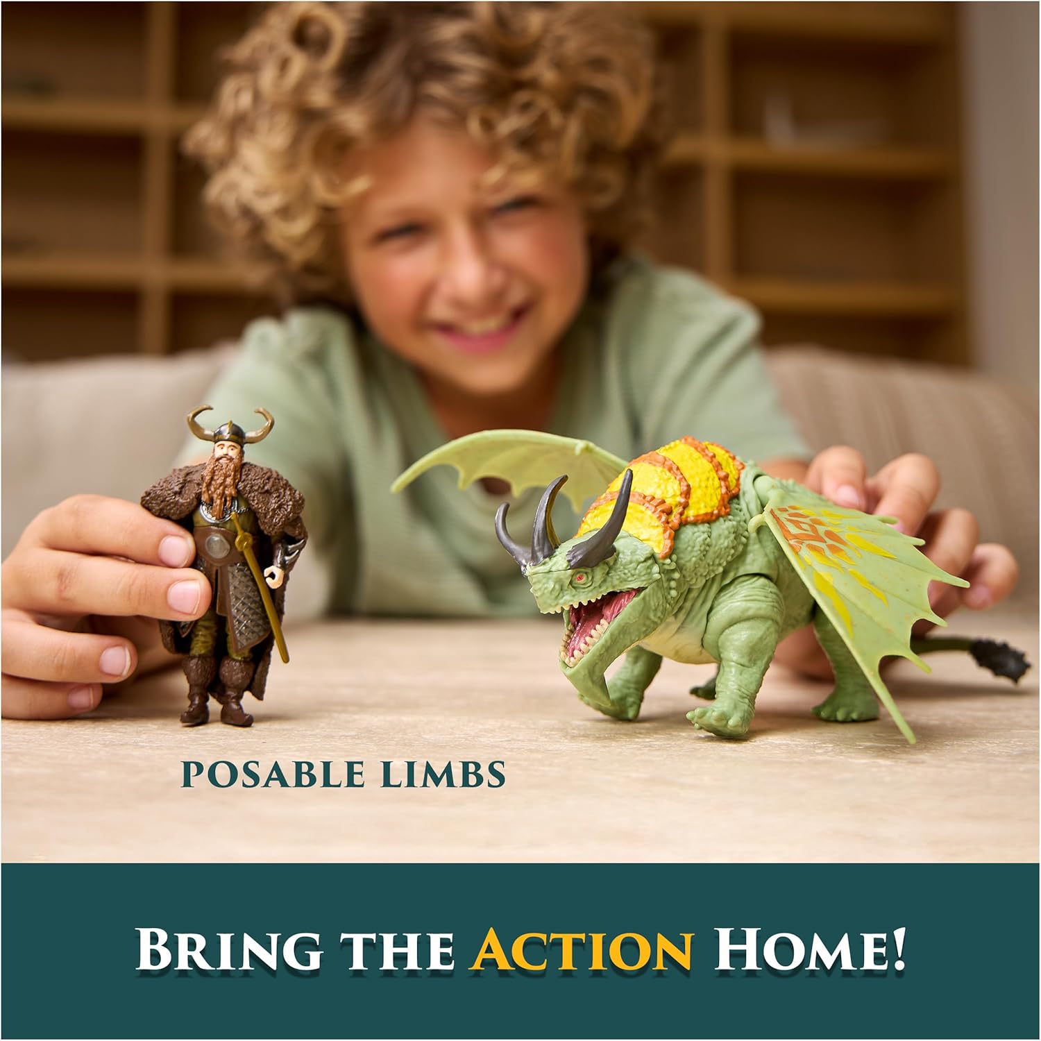 Detalle de Dreamworks Dragons: How to Train Your Dragon – Rumblehorn & Stoick Viking Duo Action Figures
