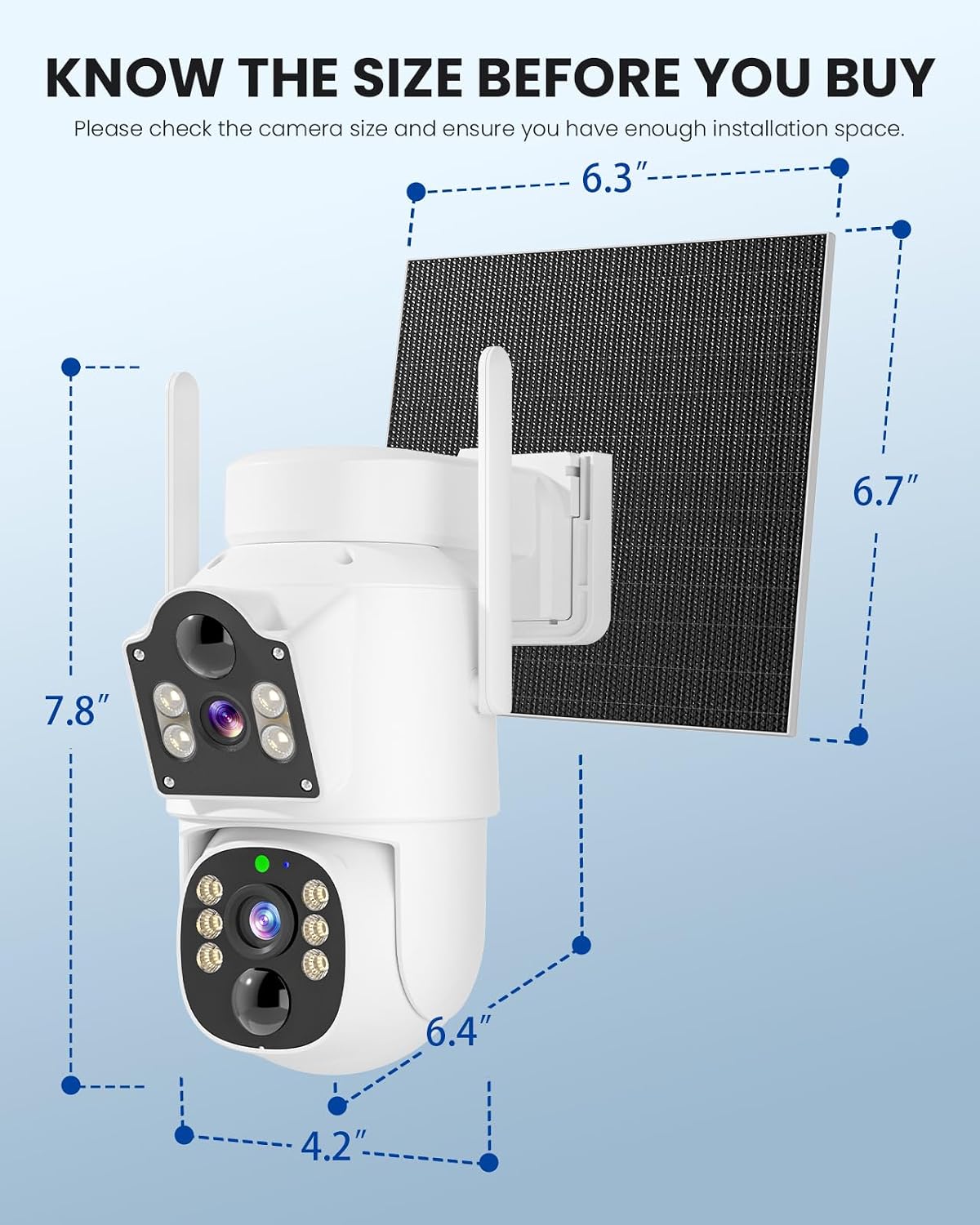 Thumbnail 1 de Hiseeu 4MP Solar Security Camera System, 4-Camera Kit with Dual-Lens Views