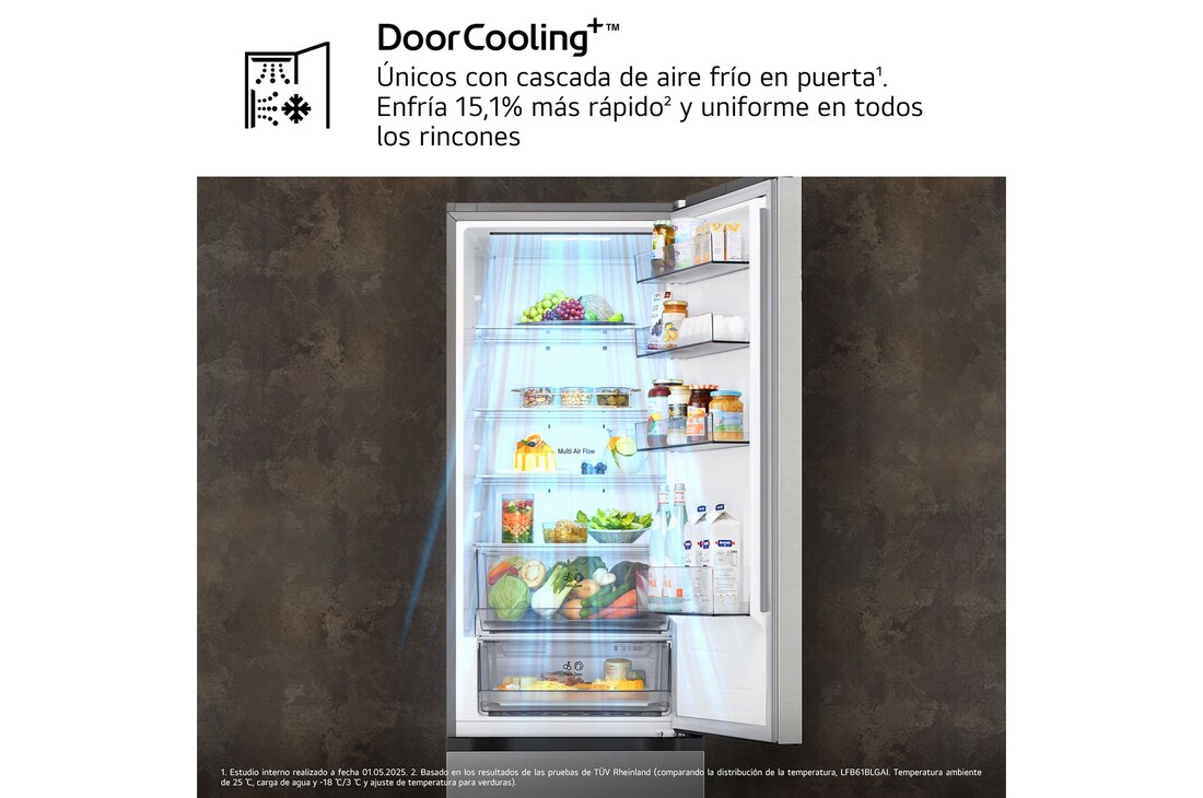Detalle 2 de LG GBBSJ21EPY Frigorífico combi 375 l Inox antihuellas