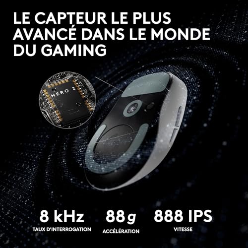 Thumbnail 3 de Logitech G PRO X SUPERLIGHT 2 — Souris gaming sans fil 60 g, HERO 2, 44 000 DPI, 8 kHz, USB-C