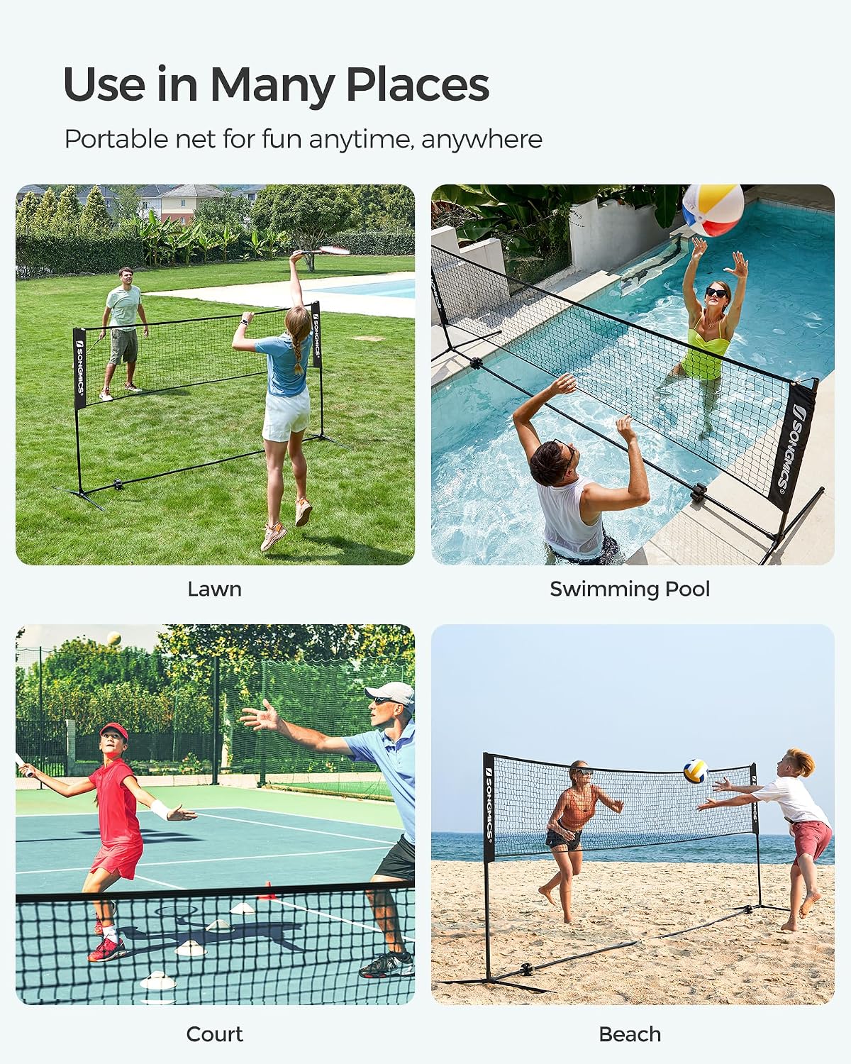 Detalle de SONGMICS Nylon Badminton Net